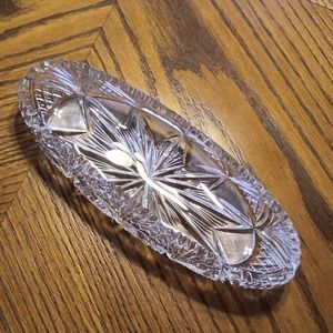 Crystal serving dish.